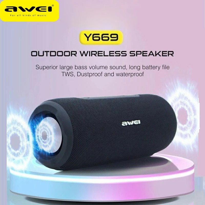 Awei Y669 Bluetooth Waterproof Outdoor Dual Speaker