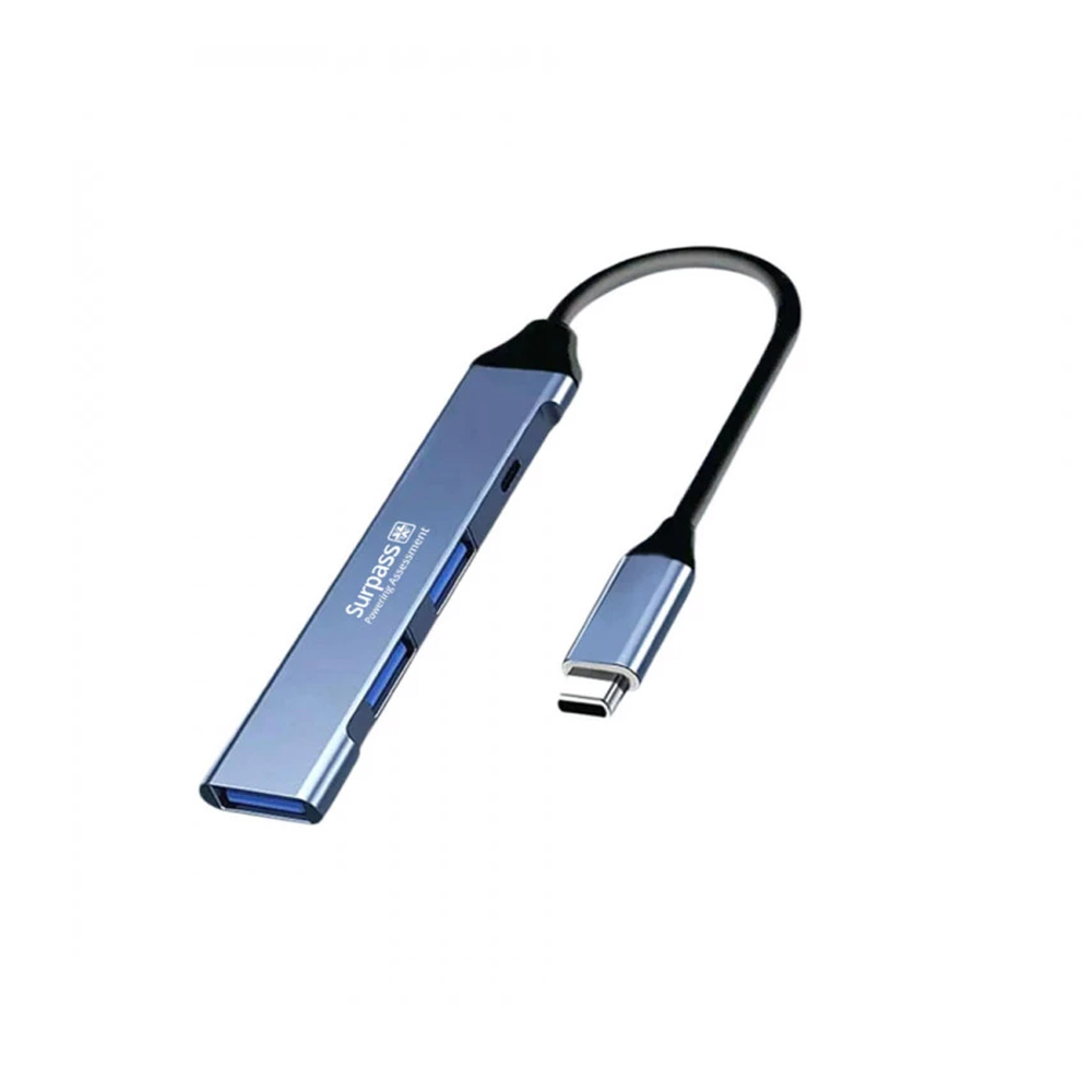 Surpass HC 28 Type-C HUB 4-in-1 OTG Adapter