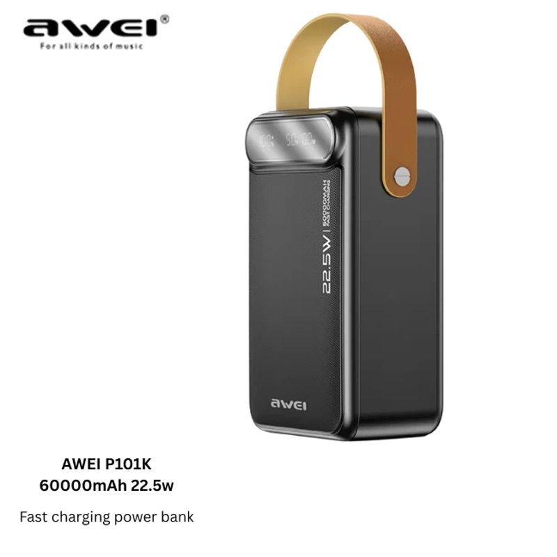 AWEI P101K 60000mAh 22.5w Fast Charging Power Bank