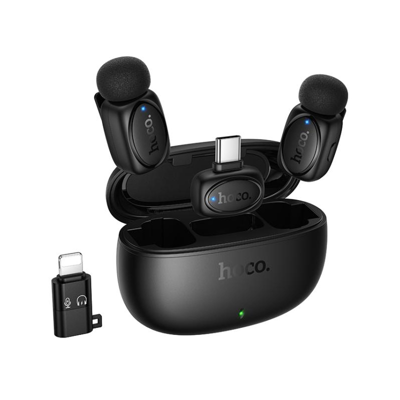 Hoco L19 Graceful Dual Mic Lavalier Wireless Microphone