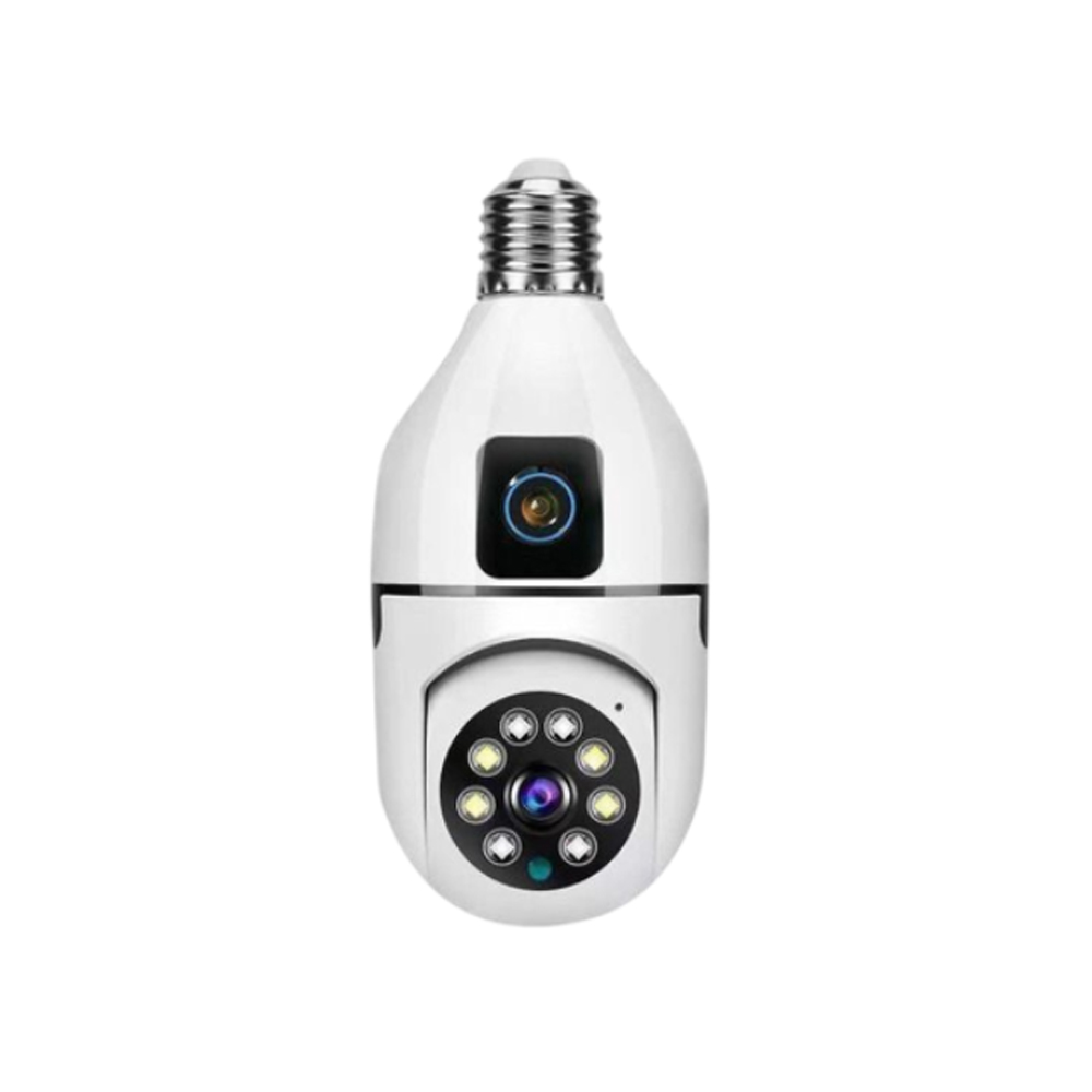 V380 Pro Q16S-1 Dual Lens PTZ Bulb IP Night Vision Camera